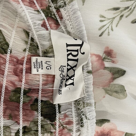 Boho Floral Print Maxi Dress Long Sleeve Square Neck Flowy Wedding Chiffon Gown - Picture 8 of 8